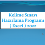 İngilizce Kelime Çalışması Hazırlama Programı ( Excel )